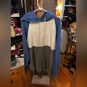 HOMAGE Blue and Cream Hoodie